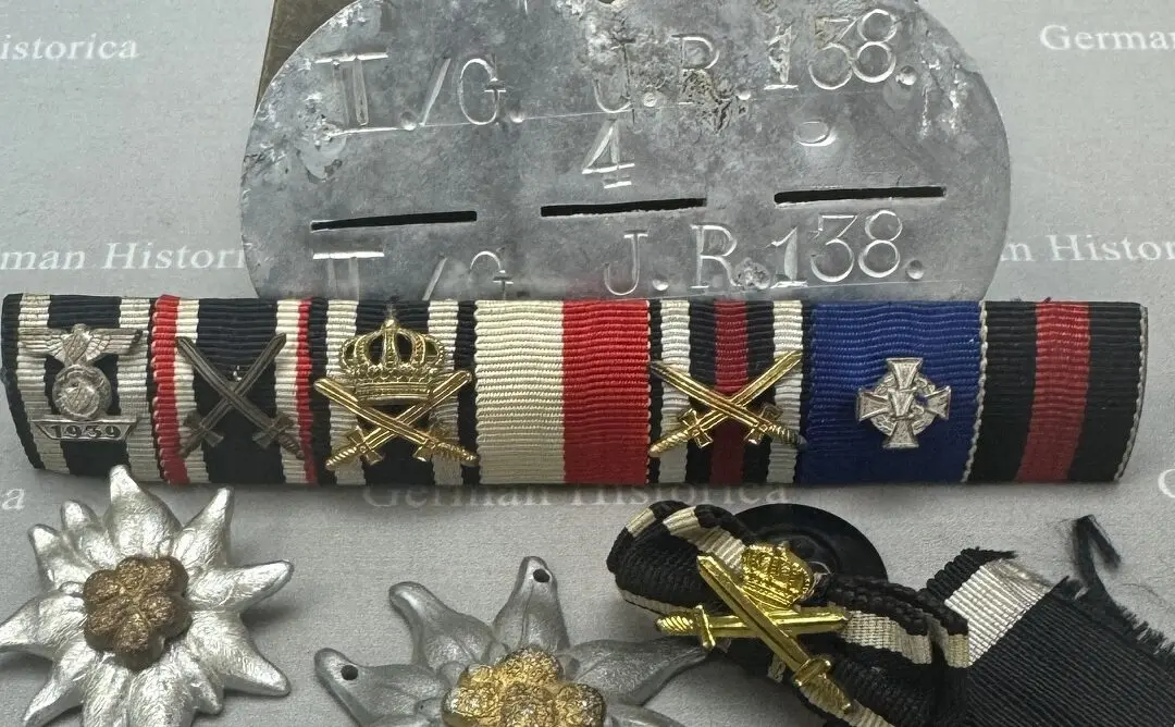 Kleiner Nachlass Gebirgsjäger Ritterkreuz Hausorden Hohenzollern