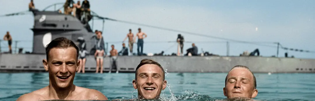 Kriegsmarine U-Boot-Männer während der Ausbildung in der Ostsee, um 1939. Typ II