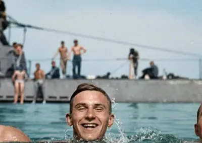 Kriegsmarine U-Boot-Männer während der Ausbildung in der Ostsee, um 1939. Typ II