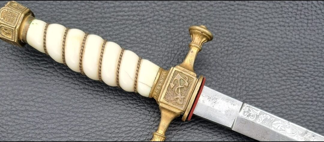 Kaiserlicher Marine-Dolch mit Gravur „Rudolph Karstadt, Kiel Holstenstraße 18“