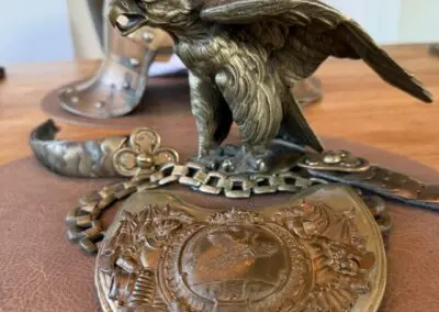 Preußischer Kürassierhelm- (Garde du Corps Garde-Kürassiere) - Paradeadler- Ringkragen – Theaterfundus (1)