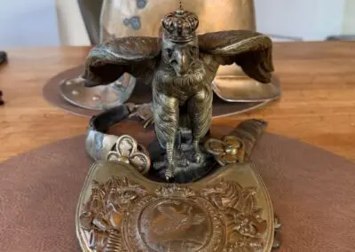 Preußischer Kürassierhelm- (Garde du Corps Garde-Kürassiere) - Paradeadler- Ringkragen – Theaterfundus (7)