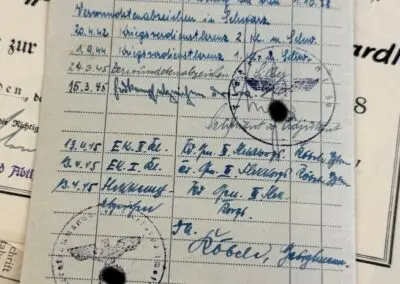 Urkunden-Nachlass eines Oberleutnants der 2./gem. Flak-Abt. 537 (v) – Operation Grenade, Neuss und Ruhrkessel 1945