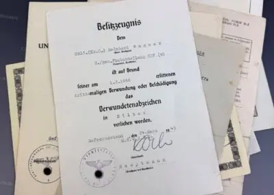 Urkunden-Nachlass eines Oberleutnants der 2./gem. Flak-Abt. 537 (v) – Operation Grenade, Neuss und Ruhrkessel 1945