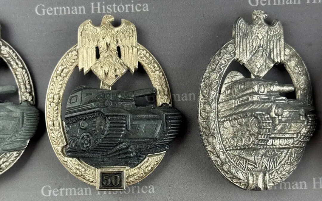 Panzerkampfabzeichen Silber, Panzerkampfabzeichen Bronze, Panzerkampfabzeichen Einsatzzahl, Panzerkampfabzeichen Hersteller, Panzerkampfabzeichen Fälschung